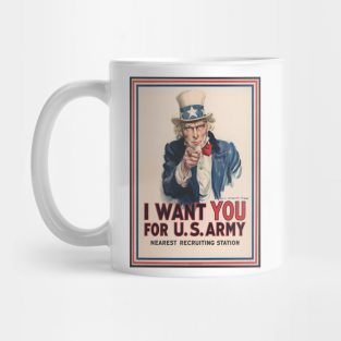 Vintage poster - Uncle Sam - US Army Mug